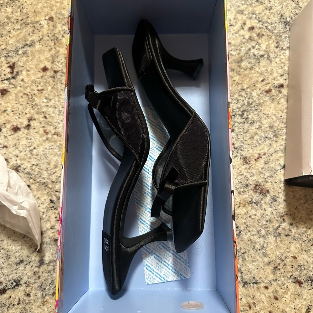 Jeffrey Campbell Black Mesh Kitten Heels - Picture 5 of 5